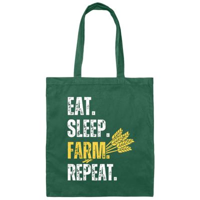 Eat Sleep Farm Repeat, Love Farm, Best Farming Lover, Farmer Gift, Rice Lover Canvas Tote Bag