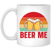 Beer Me, Retro Beer, Cheer Up, Retro Drinking White Mug