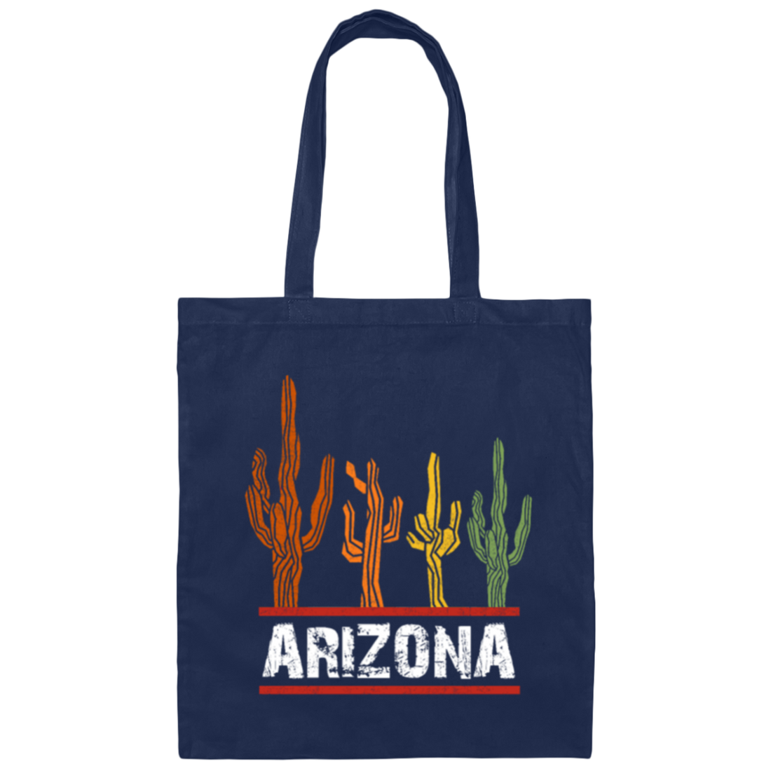 Arizona US State, Cactus Retro, Love Cactus, Best Of Cactus, Love Arizona Canvas Tote Bag