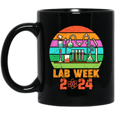 Lab Week 2024, Love Laboratory, Love Chemistry Black Mug