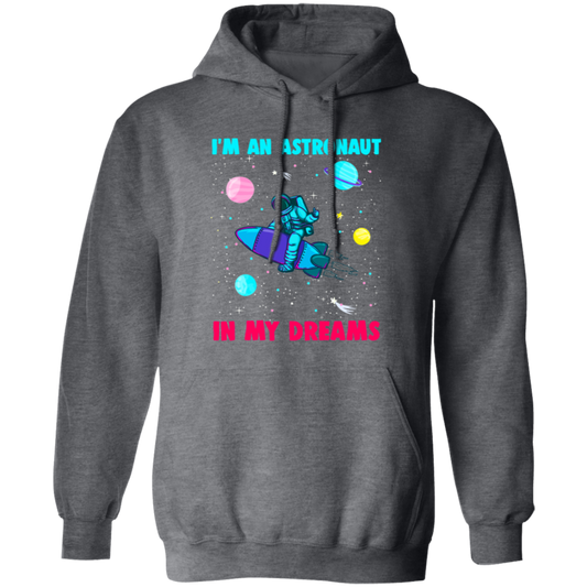 Astronaut In Space Shuttle Rocket, Galaxy Orbit Saturn, Love Galaxy Pullover Hoodie