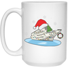 Shipping Cruise, Cruise Xmas, Love Cruise, Xmas Hat, Merry Christmas, Trendy Christmas White Mug