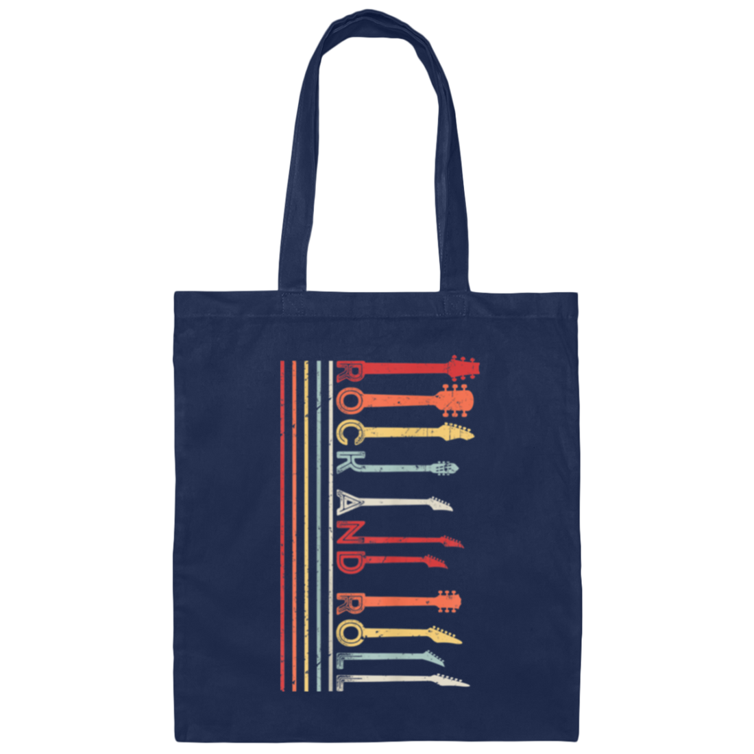 Retro Classic Rock And Roll Vintage Concert Band Canvas Tote Bag