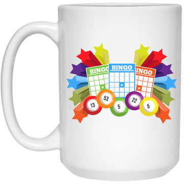 Win Bingo Game, Loud Yelling, Love Lucky Game White Mug