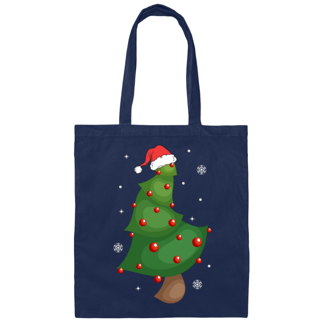 Funny Christmas Tree, Christmas Tree, Love Xmas, Merry Christmas, Trendy Chrismas Canvas Tote Bag