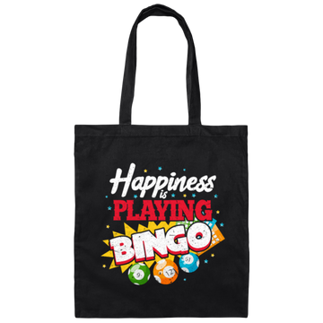 Playing Bingo, Happiness Is Playing Bingo, Love Bingo Game, Best Bingo Ever Canvas Tote Bag