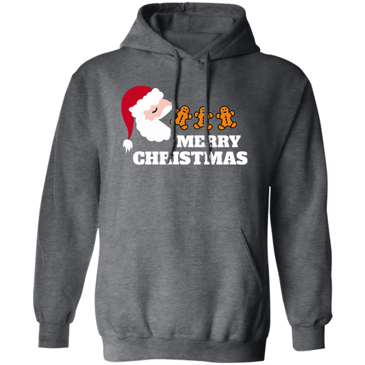 Merry Christmas, Santa Claus, Santa Pacman, Gingerbread Pullover Hoodie