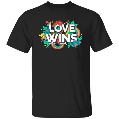 Love Wins, Rainbow Love, Flower Love, Colorful Love Unisex T-Shirt