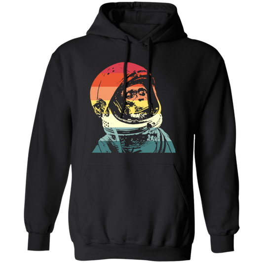 Cool Space Monkey Astronaut, Monkey In The Spaces, Retro Style, Love Monkey Pullover Hoodie