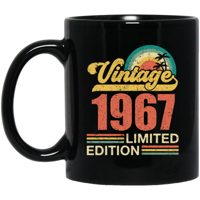 Hawaii 1967 Gift, Vintage 1967 Limited Gift, Retro 1967, Tropical Style Black Mug