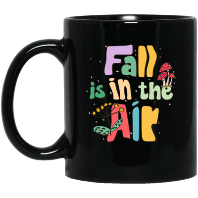 Fall Is In The Air, Fall Season, Fall Vibes, Groovy Fall Black Mug