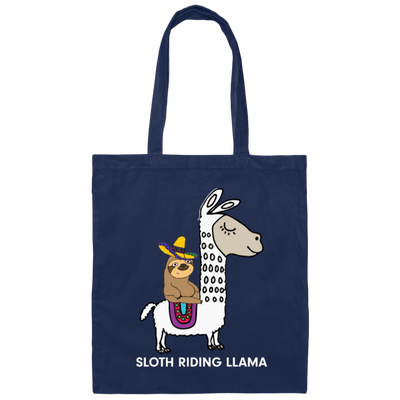 Llama And Sloth, Alpacas Lover, Funny Llama, Best Llama, Best Sloth Canvas Tote Bag
