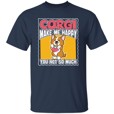 Corgi Make Me Happy, You Not So Much, Retro Corgi Unisex T-Shirt