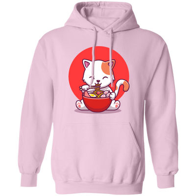 Cat Ramen, Love Ramen, Cat Eat Japanese Noodles Pullover Hoodie