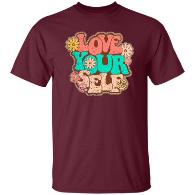 Love Yourself, Peace Love Yourself, Groovy Style, Retro Lovely Gift Unisex T-Shirt