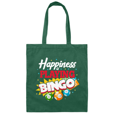 Playing Bingo, Happiness Is Playing Bingo, Love Bingo Game, Best Bingo Ever Canvas Tote Bag
