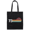 Vintage Gift For 73, 1973 Vintage Birthday, Retro Sunset 1973 Gift Canvas Tote Bag