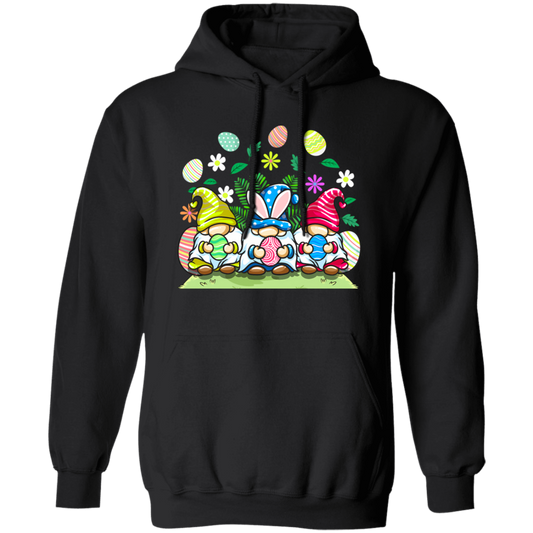 Cute Easter, Funny Easter, Easter Gnome Hold Egg, Easter Pullover Hoodie