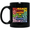 Groovy Flowers, Celebrate Minds Of All Kinds Black Mug