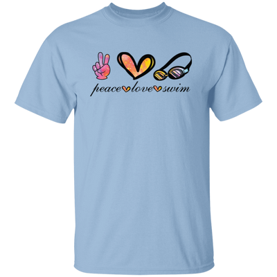 Peace Love Swim, Swimmer Gift, Swimming Lover Unisex T-Shirt
