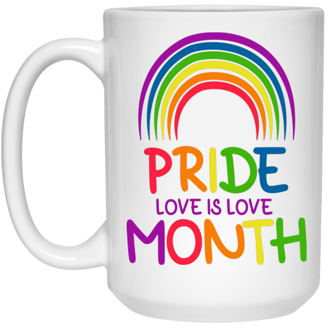 LGBT Gift, Pride Month, Love Is Love, LGBT Rainbow White Mug