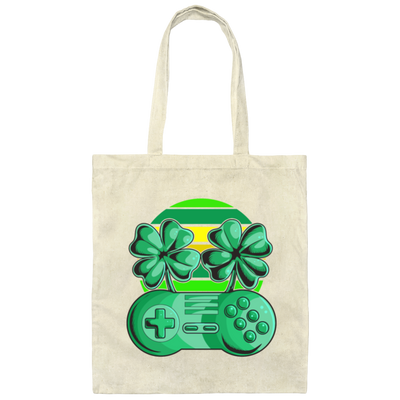 Retro Patrick Day, Lover My Shamrock, Love Patrick And Play Game Canvas Tote Bag