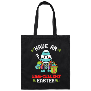 Have An Eggcellent Easter Egg Christian Holiday Canvas Tote Bag