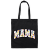Mama Gift, Floral Mama, Mama Varsity, Mama Design, Mother's Day-purple Canvas Tote Bag