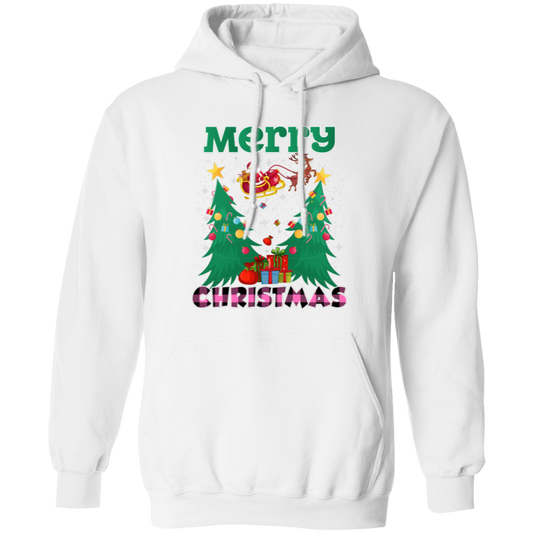 Santa Claus With Reindeer, Cute Santa Claus, Santa I Flying, Merry Christmas, Trendy Christmas Pullover Hoodie