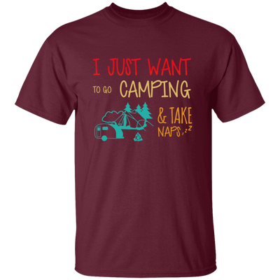 Go To Camping Naps Camping I Just Want _To Go Camping And Take Naps Camping Vintage Unisex T-Shirt