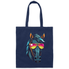 Funny Racing Horse, Horse Wear Sunglasses, Looking Directly At You Canvas Tote Bag