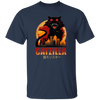 Catzilla In Tokyo City, Horror Cat, Black Cat, Angry Cat Unisex T-Shirt