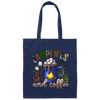 Campfire Camping Camper With Coffee Canvas Tote Bag