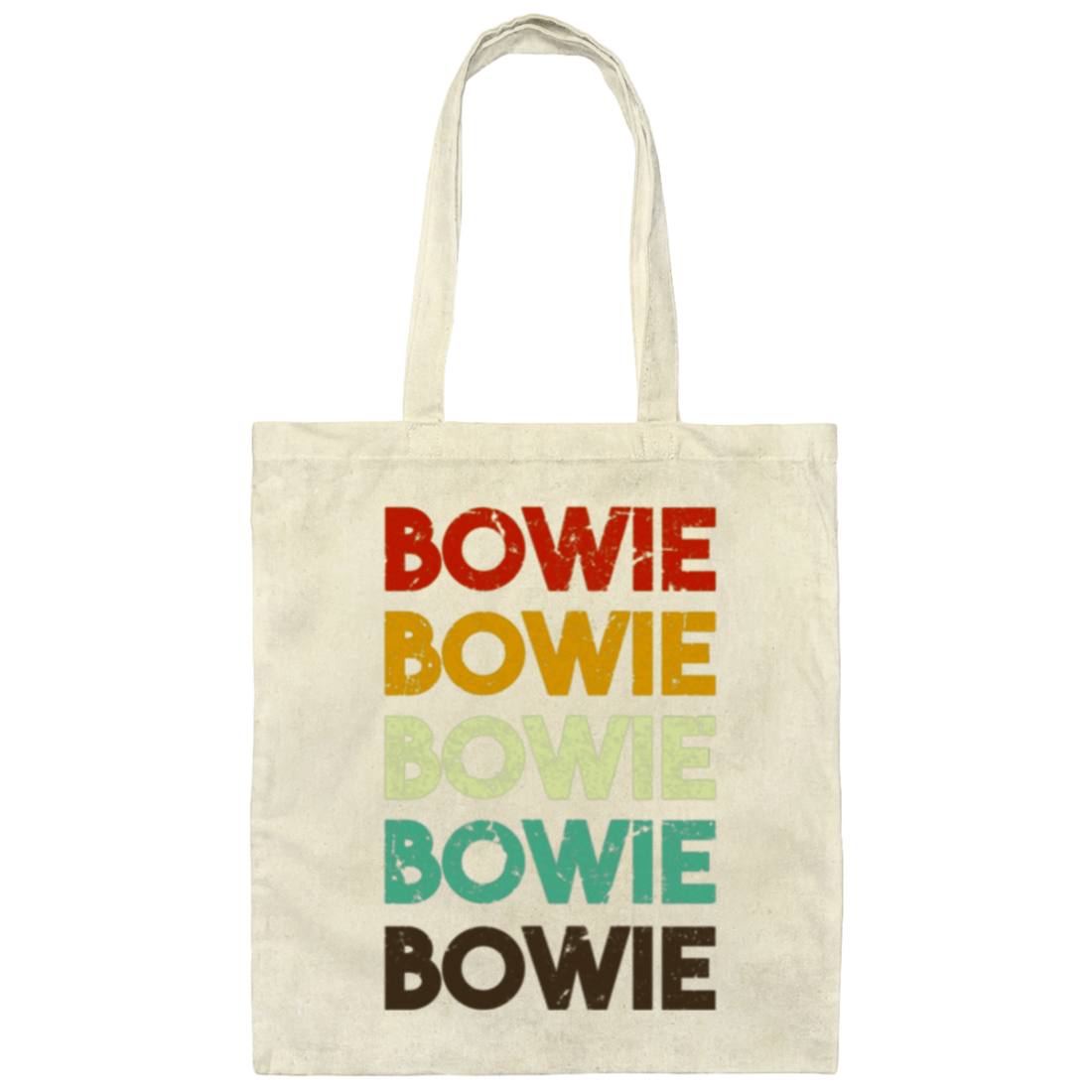 Bowie Maryland, Retro Bowie, Colorful Bowie Canvas Tote Bag