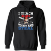 I Teach Kids To Hit And Steal, Super Baseball Player Pullover Hoodie