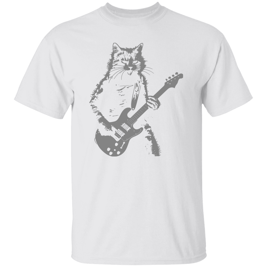 Cat Artist, Cat Guitarist, Love Music, Love Guitar, Music Lover Unisex T-Shirt