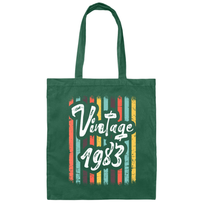 Vintage 1983 Cute Birthday Gift, Birthday In 1983, Love 1983 Vintage Canvas Tote Bag