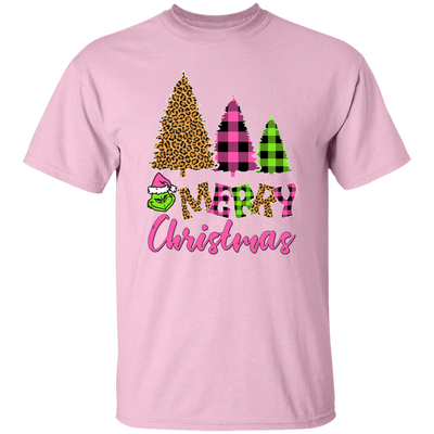 Leopard Christmas, Plaid Christmas, Trendy Grinch, Merry Christmas, Trendy Christmas Unisex T-Shirt