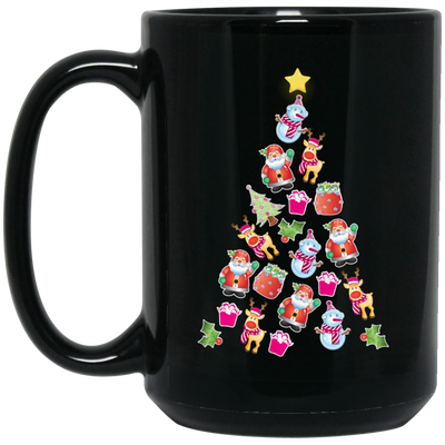 Christmas Tree Made By Xmas Element, Love Christmas Tree, Merry Christmas, Trendy Christmas Black Mug