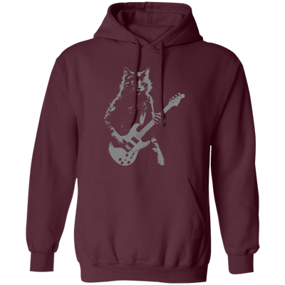 Cat Artist, Cat Guitarist, Love Music, Love Guitar, Music Lover Pullover Hoodie