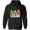 Retro Vegetable, Vegetarian Lover Gift, Love The Vegan Pullover Hoodie