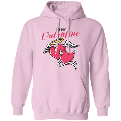 Be My Valentine, Heart Couple, Cupid Lover, Love Angle, Valentine's Day, Trendy Valentine Pullover Hoodie