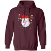 Baseball Christmas, Bright Light Line, Reindeer Xmas Horn, Merry Christmas, Trendy Christmas Pullover Hoodie