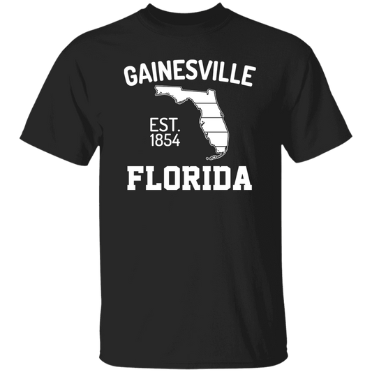 Gainesville, Florida, EST 1854, Florida Silhouette, American State Unisex T-Shirt