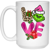 Love Grinch, Pink Grinch, Funny Love Grinch, Trendy Grinch, Merry Christmas, Trendy Christmas White Mug
