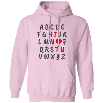 I Love You Alphabet, Valentine Alphabet, Love Valentine Pullover Hoodie