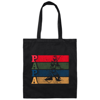 Vintage Martial Art, Retro Kendo Papa, Funny Dad Father Loe Gift Canvas Tote Bag