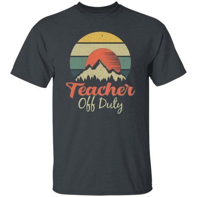 Retro Mountain, Sunset Vintage, Teacher Off Duty, Summer Mountainscape Sunrise Unisex T-Shirt