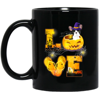 Funny French Bulldog, Halloween Gift, Horror Bulldog, Cute Bulldog Gift Black Mug