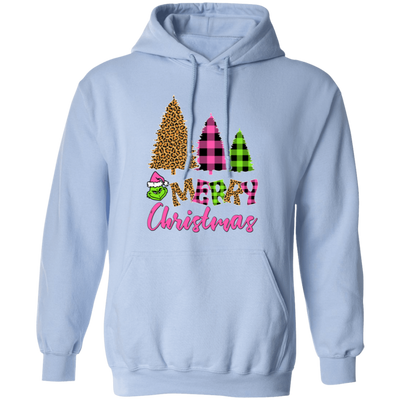 Leopard Christmas, Plaid Christmas, Trendy Grinch, Merry Christmas, Trendy Christmas Pullover Hoodie